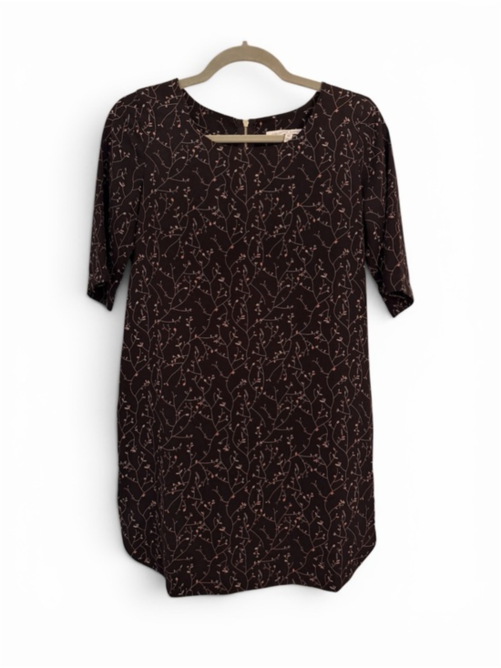 COLLECTIVE CONCEPTS XS Lined Black Floral Sheath Dress Career